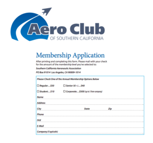aero club member form